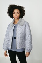 Thumbnail for your product : Coast Diamond Quilted Coat With Fur Trim