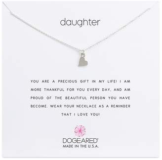 Dogeared Daughter Heart Pendant Necklace, 16