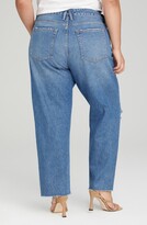 Thumbnail for your product : Good American Distressed High Waist Frayed Jeans