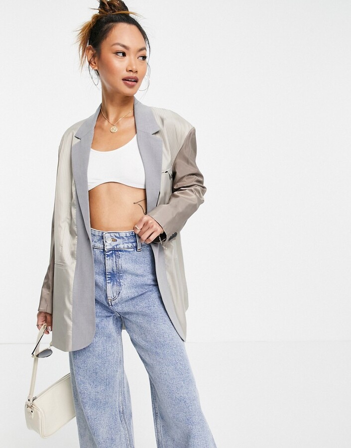 grey oversize blazer