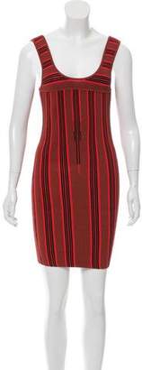 Torn By Ronny Kobo Striped Bodycon Dress