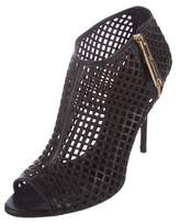 Thumbnail for your product : Burberry Leather Peep-Toe Booties