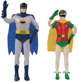 Toysmith DC Comics Batman Classic TV Series Bendable Batman & Robin Action Figures by