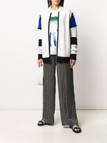 Thumbnail for your product : Plan C Colour-Block Cable-Knit Cardigan