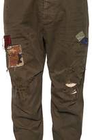 Thumbnail for your product : DSQUARED2 19CM SKIPPER DESTROYED TWILL PANTS