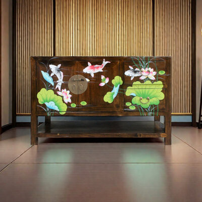 DICIXA Camphor wood hand-painted shoe stool