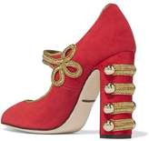Thumbnail for your product : Dolce & Gabbana Embellished Suede Pumps