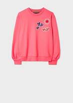 Thumbnail for your product : Paul Smith Women's Pink Sun And Floral Embroidered Cotton Sweatshirt