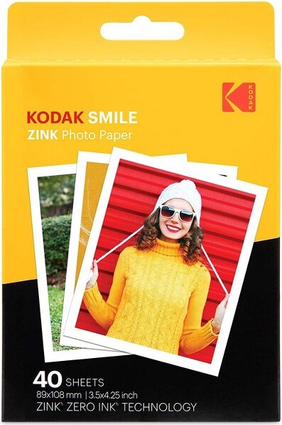 KODAK Printomatic Digital Instant Print Camera - Full Color Prints On ZINK  2x3 Sticky-Backed Photo Paper (Green) Print Memories Instantly