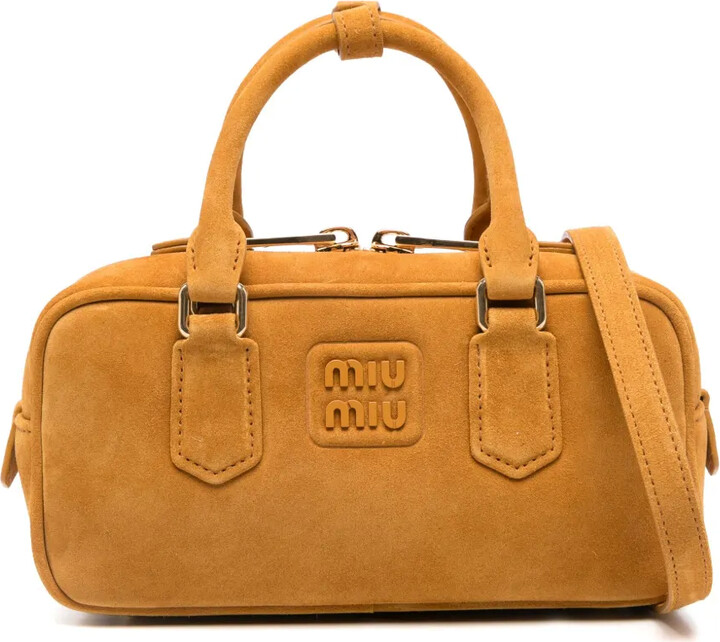 miu miu イエロー ショルダーバッグ Miu Miu Women's' Pocket Leather Shoulder Bag in Yellow | LN-CC®