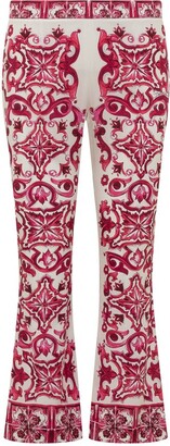 Dolce & Gabbana Majolica Printed Flared Pants
