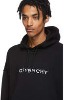 Thumbnail for your product : Givenchy Black Hand-Embroidered Logo Hoodie