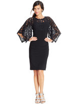 Thumbnail for your product : Adrianna Papell Flutter-Sleeve Illusion Lace Sheath