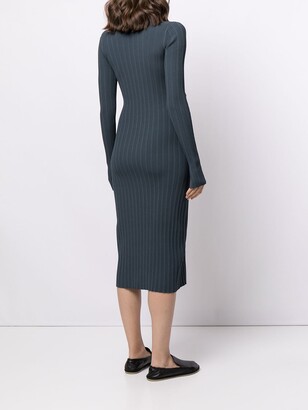 Proenza Schouler White Label Ribbed Knitted Cardigan Dress