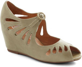 Thumbnail for your product : Jeffrey Campbell Cutout Cookie Wedge in Sage