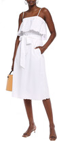 Thumbnail for your product : Joie Rindinya Belted Layered Cotton-poplin Midi Dress