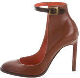 Thumbnail for your product : Santoni Round-Toe Leather Pumps