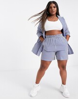 Thumbnail for your product : Heartbreak Plus gingham high waisted shorts co-ord in cobalt
