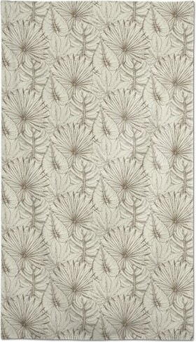 Vintage Palms Cotton Tablecloth By Designs Direct in White