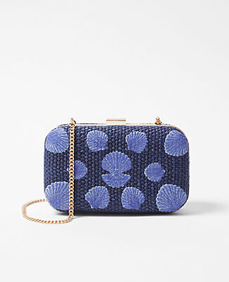 Ann Taylor Seashell Hard Shell Clutch