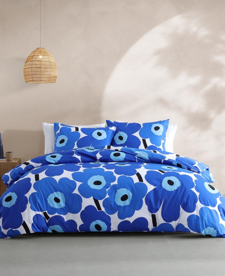 Marimekko Unikko Cotton Percale 3-Pc. Duvet Cover Set