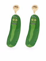Thumbnail for your product : GCDS Pickle Rick drop earrings