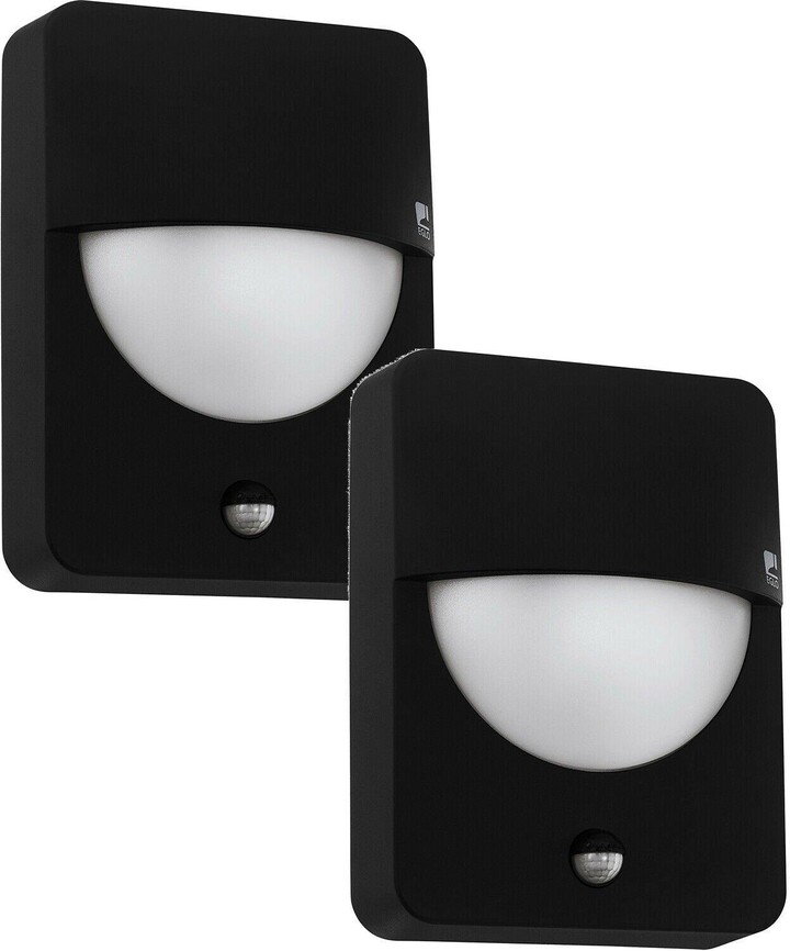 Loops 2 PACK IP44 Outdoor Wall Light & PIR Sensor Cast Aluminium 1x 28W E27 ShopStyle