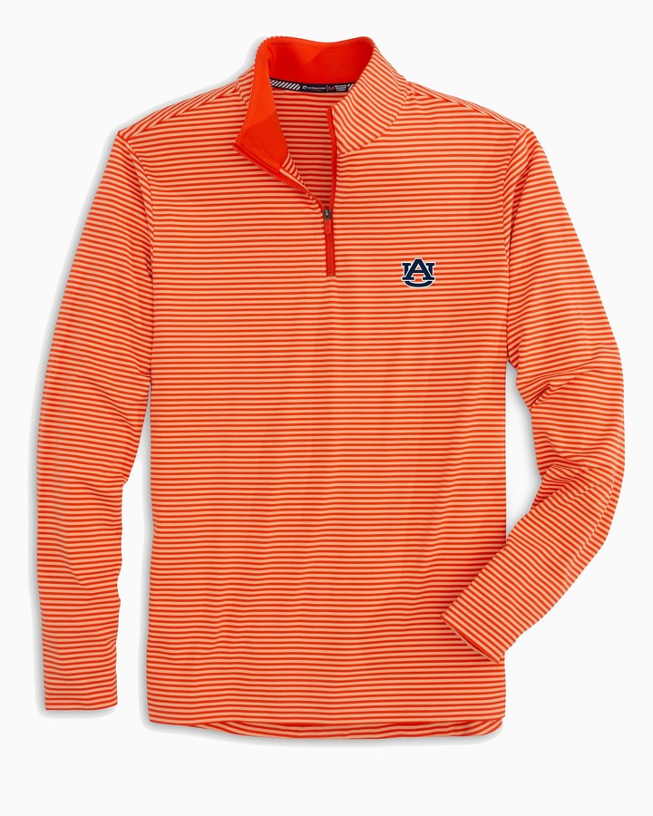 orange half zip sweater