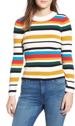 Cotton Emporium Stripe Rib Knit Sweater
