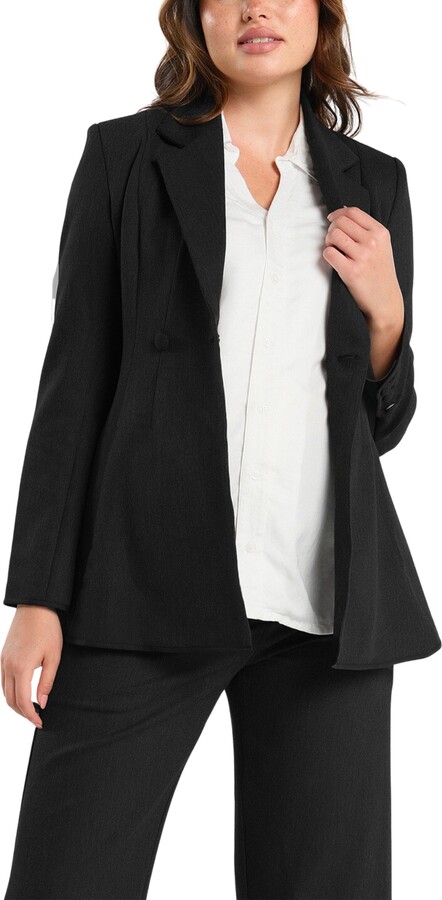 Marion Women's Tailored Maternity Workwear Blazer in Italian Stretch Suiting Fabric