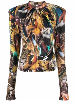 ATTICO Feather-Print Top - ShopStyle