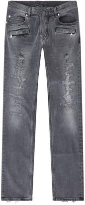 Balmain Distressed Slim Fit Jeans