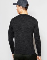 Thumbnail for your product : Tommy Hilfiger Sweater with Crew Neck In Black Marl