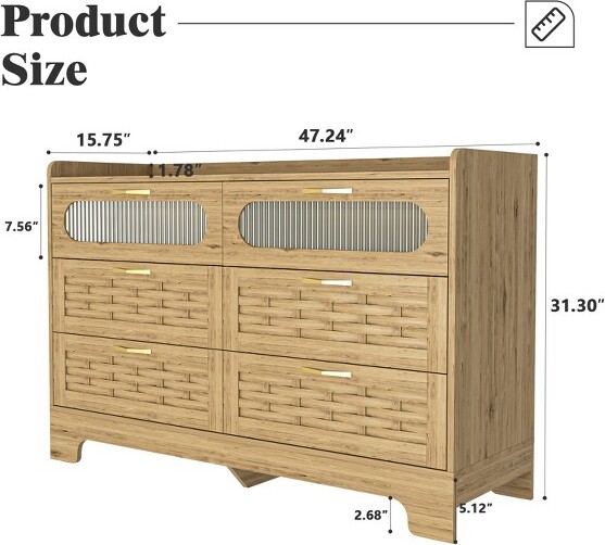 Bella Depot BellaDepot47.2''WModern6DresserwithDrawer