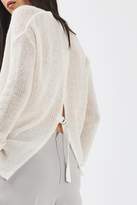 Thumbnail for your product : Topshop Gauzey open back sweater