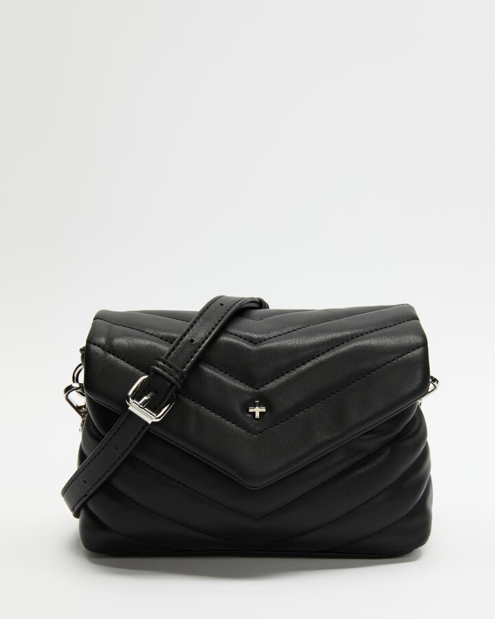 PETA AND JAIN Women's Black Crossbody bags Pascal Quilted Crossbody