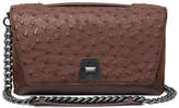 Thumbnail for your product : Akris Anouk Day Ostrich & Leather Shoulder Bag, Mocha