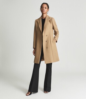 camel petite wool coat