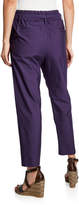 Thumbnail for your product : Brunello Cucinelli Crinkled Cotton Straight-Leg Utility Pants