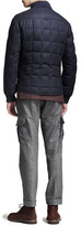 Thumbnail for your product : Brunello Cucinelli Flannel Down Jacket, Blue