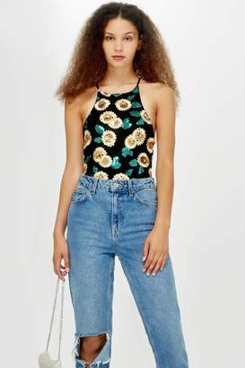 Topshop Sunflower Sequin Bodysuit