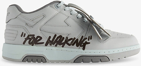 Off-White Mens Grey Mixed Out Of Office For Walking Leather Low-Top Trainers Eur 43 / 9 Uk Men