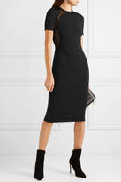 Thumbnail for your product : Cushnie Mesh-paneled Stretch-jersey Midi Dress