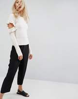 Thumbnail for your product : ASOS Sweater with Ruffle Open Sleeve Detail