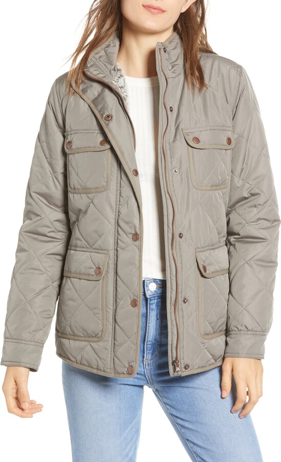 fuzzy lined utility parka coat