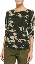 Thumbnail for your product : Zadig & Voltaire Cashmere Camo-Print Raglan Sweater
