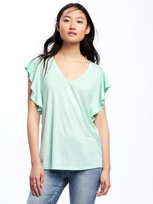 Old Navy Relaxed Ruffle-Sleeve Top for Women