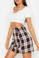 Thumbnail for your product : boohoo Tartan A Line Mini Skirt