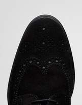 Thumbnail for your product : ASOS Design Derby Brogue Shoes In Black Suede