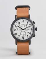 Thumbnail for your product : Timex Weekender chronograph leather watch 40mm exclusive to ASOS